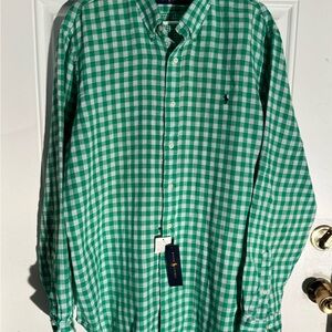 Ralph Lauren Green Plaid Men's Shirt